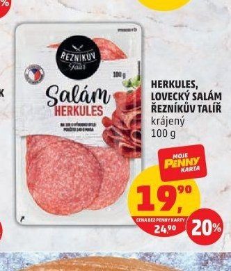 Herkules, lovecký salám Řezníkův talíř