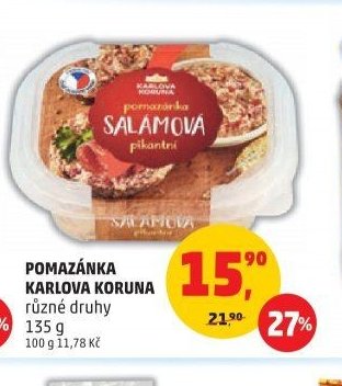 Pomazánka Karlova Koruna