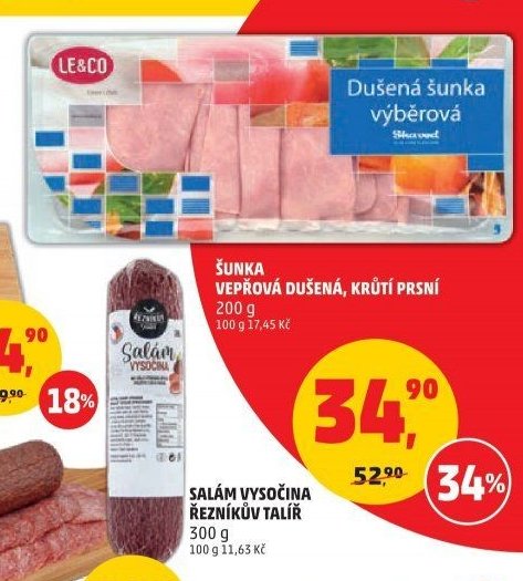 ŠUNKA VEPŘOVÁ DUŠENÁ, KRŮTÍ PRSNÍ
