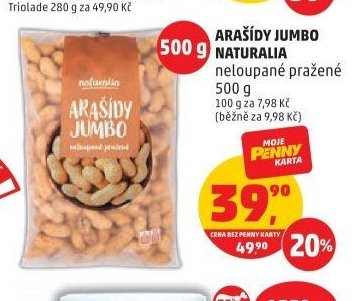ARAŠÍDY JUMBO NATURALIA