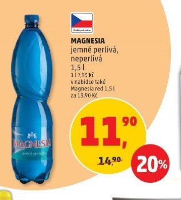 MAGNESIA jemně perlivá, neperlivá 1,5 l