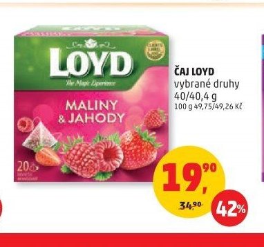ČAJ LOYD vybrané druhy 40/40,4 g
