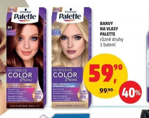 BARVY NA VLASY PALETTE