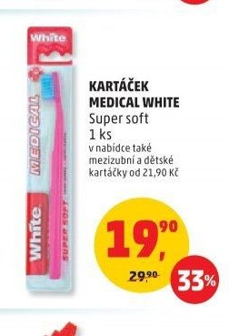 KARTÁČEK MEDICAL WHITE