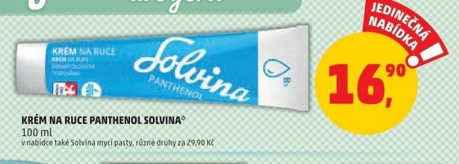 KRÉM NA RUCE PANTHENOL SOLVINA