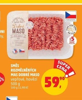 SMĚS ROZMĚLNĚNÝCH MAS DOBRÉ MASO 500 g