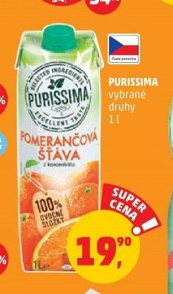 PURISSIMA POMERANČOVÁ ŠŤÁVA 1 l