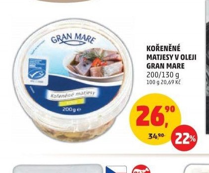 Kořeněné matjesy v oleji Gran Mare