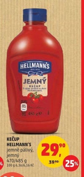 KEČUP HELLMANN'S jemně pálivý, jemný