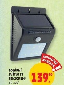 LED solární světlo se senzorem pohybu