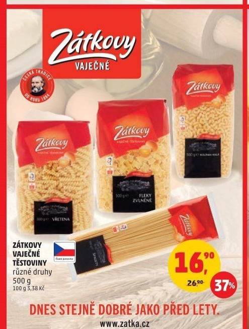 Těstoviny vaječné Zátkovy