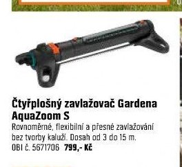 Čtyřplošný zavlažovač Gardena AquaZoom S
