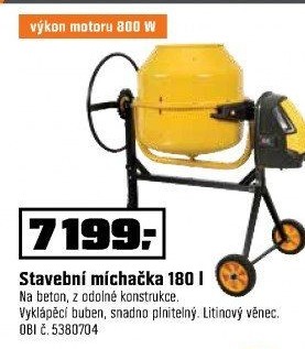 Míchačka stavebnímotor 800W