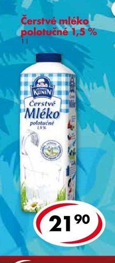 Čerstvé mléko polotučné 1,5 %