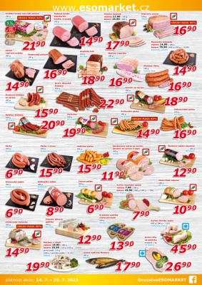 akční leták ESO MARKET 14.7.2021-25.7.2021