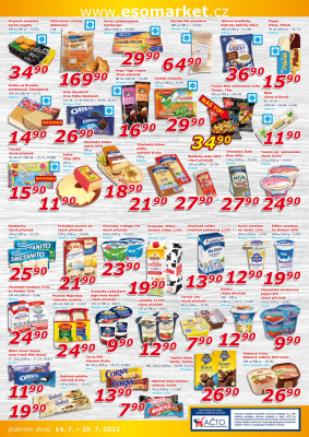 akční leták ESO MARKET 14.7.2021-25.7.2021