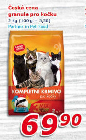 Granule pro kočky Česká cena