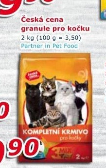 Granule pro kočky Česká cena