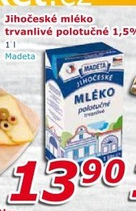 Mléko trvanlivé Jihočeské Madeta - 1,5% polotučné