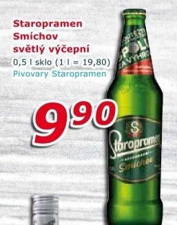 Pivo světlé výčepní 10° Smíchov Staropramen