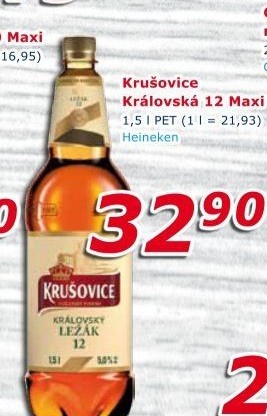 Pivo světlý ležák Královská 12° Krušovice