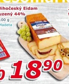 Sýr Eidam uzený 44% Jihočeský Madeta