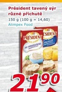 Tavené sýry Président