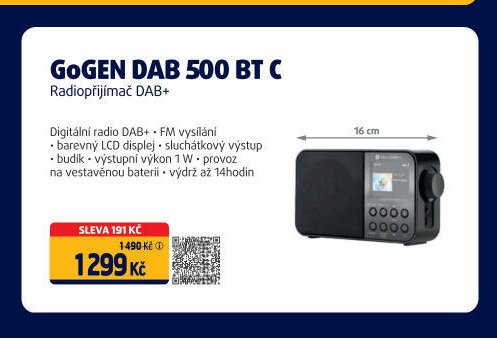 GoGEN DAB 500 BT C