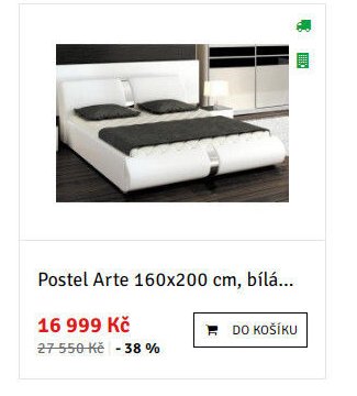 Postel Arte 160x200 cm, bílá... - ASKO akcniletaky.com