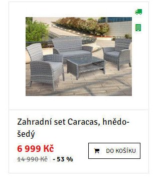 Zahradní set Caracas, hnědo-šedý - ASKO akcniletaky.com