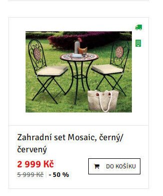 Zahradní set Mosaic, černý/červený - ASKO akcniletaky.com