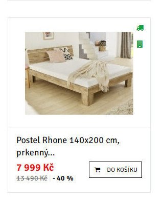Postel Rhone 140x200 cm, prkenný... - ASKO akcniletaky.com