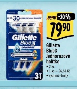 Gillette Blue3 Jednorázové holítko