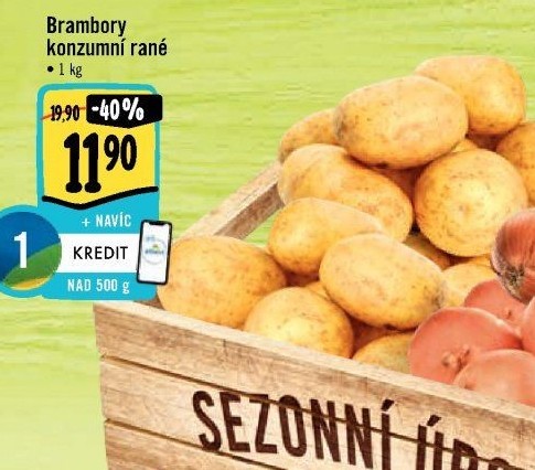 Brambory konzumní rané