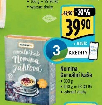 Kaše bez lepku Nomina Nominal