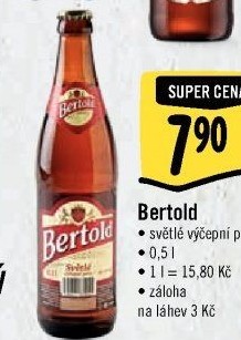 Pivo světlé výčepní Bertold