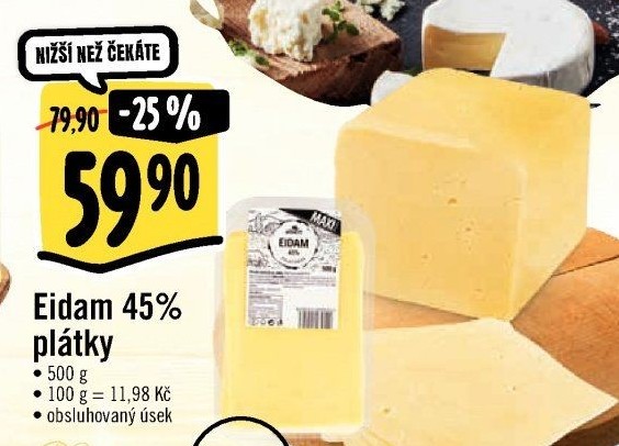 Sýr Eidam 45% Albert