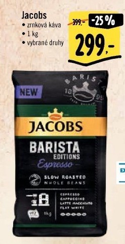 Zrnkové kávy Jacobs