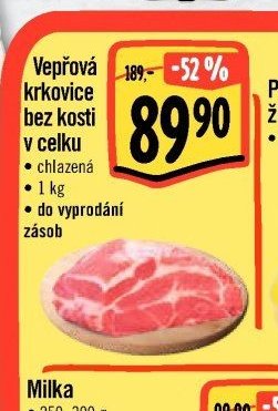 Vepřová krkovice bez kosti v celku