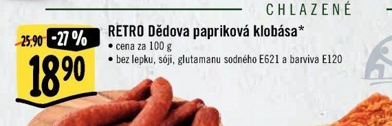 RETRO Dědova papriková klobása