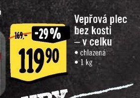 Vepřová plec bez kosti