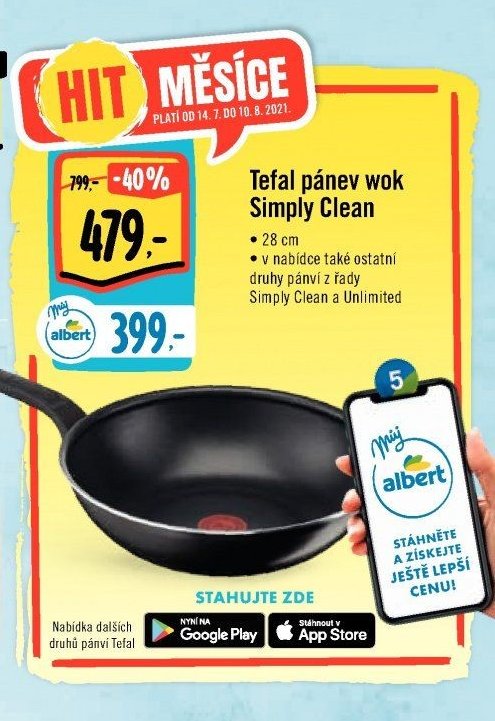 Tefal pánev wok Simply Clean