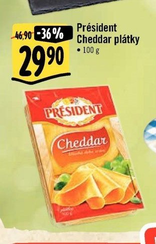 Président Cheddar plátky