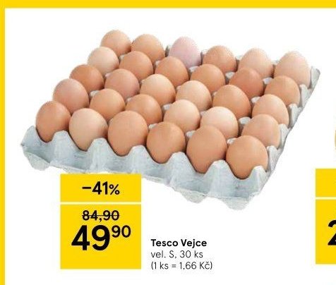 Tesco Vejce vel. S, 30 ks