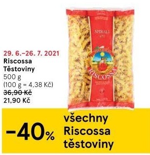 Těstoviny Riscossa