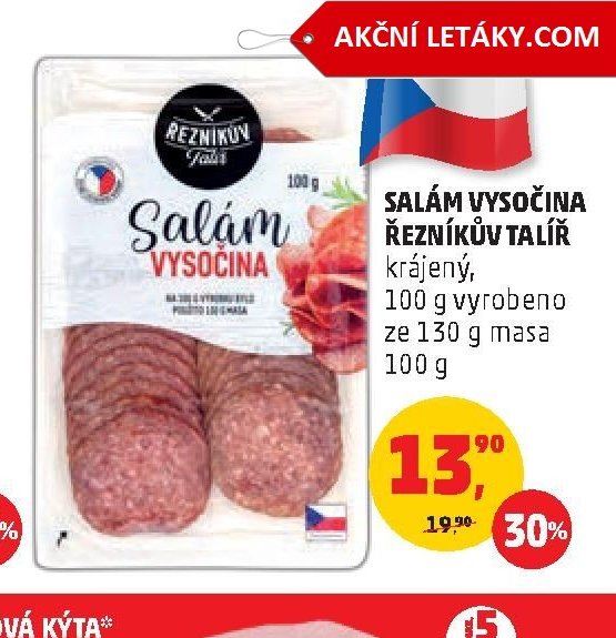 Salám Vysočina Řezníkův talíř