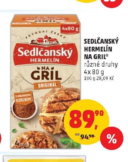 Sedlčanský Hermelín na gril