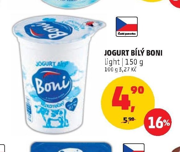 JOGURT BÍLÝ BONI light