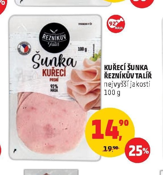 Kuřecí šunka Řezníkův Talíř