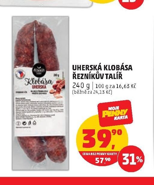 Uherská klobása Řezníkův Talíř